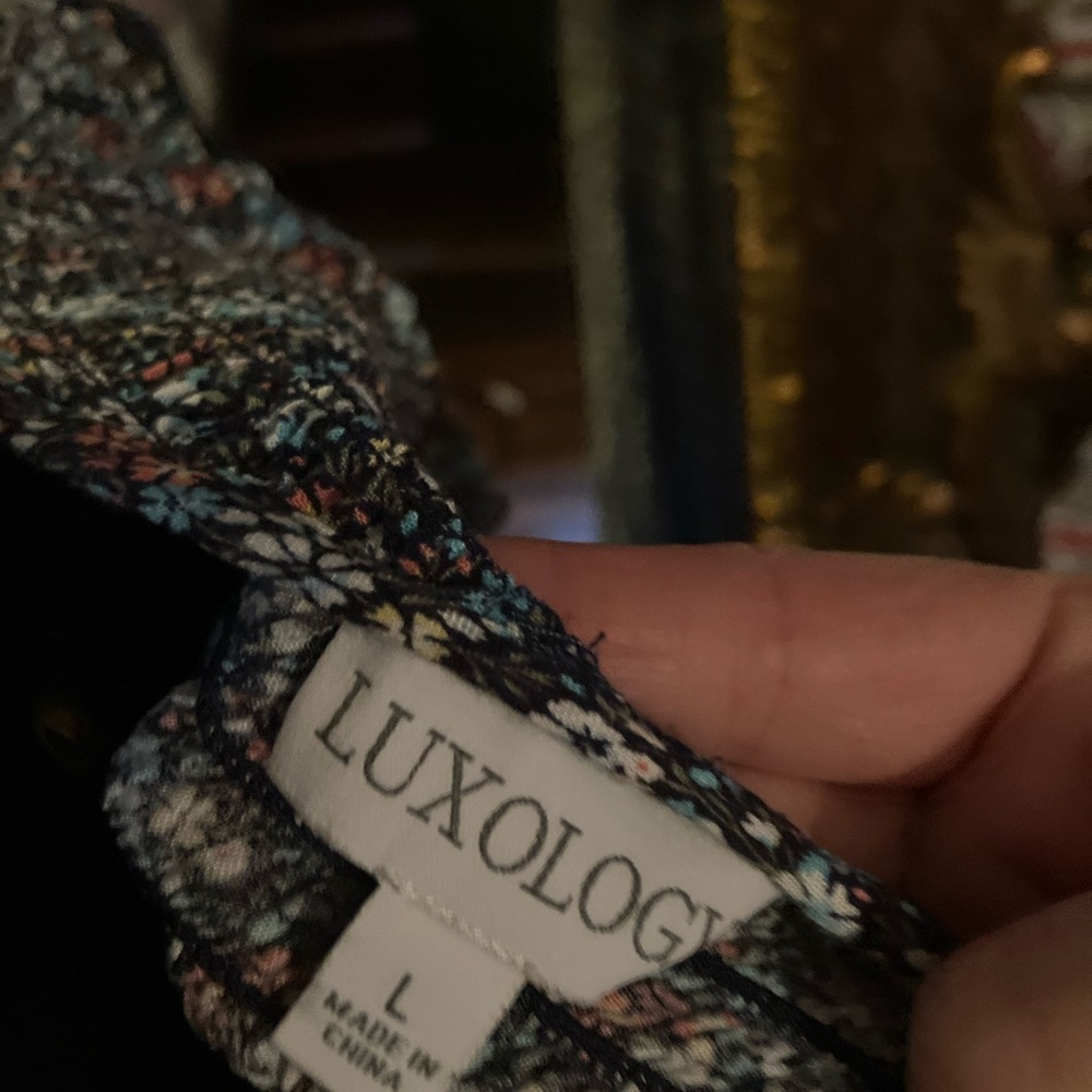 Luxology Blue Floral Midi Dress - Picture 3 of 3
